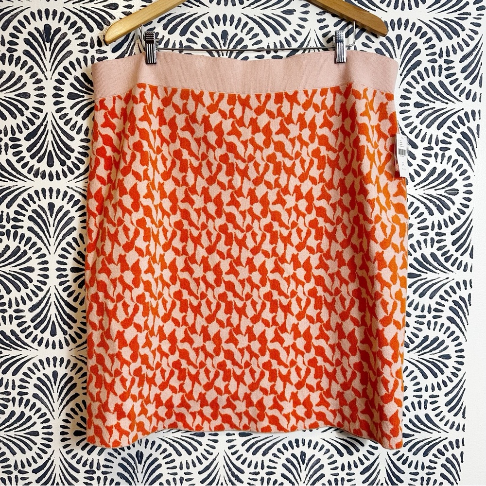 Anthropologie Maeve Anja Knit Orange Midi Skirt